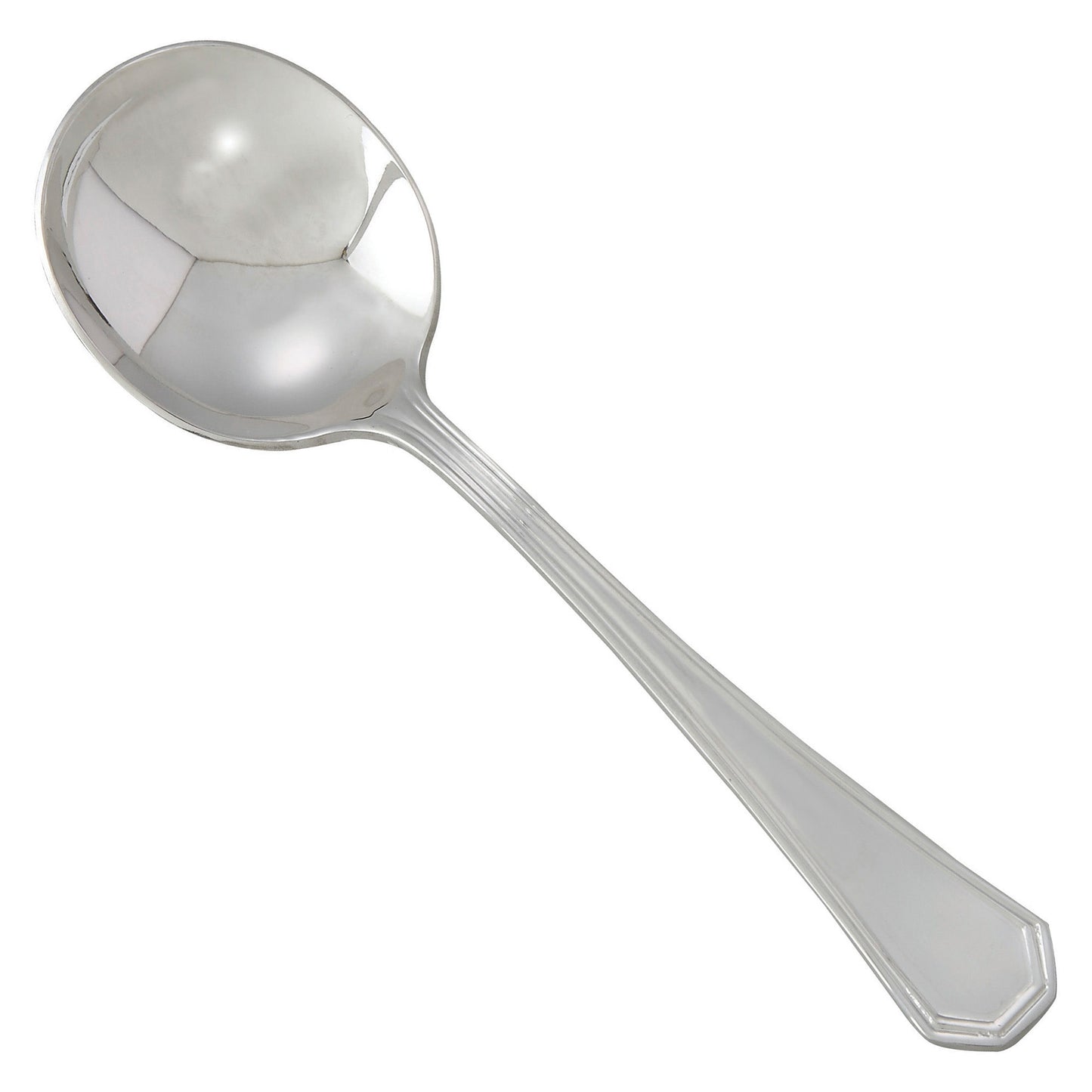 0035-04 - Victoria Bouillon Spoon, 18/8 Extra Heavyweight