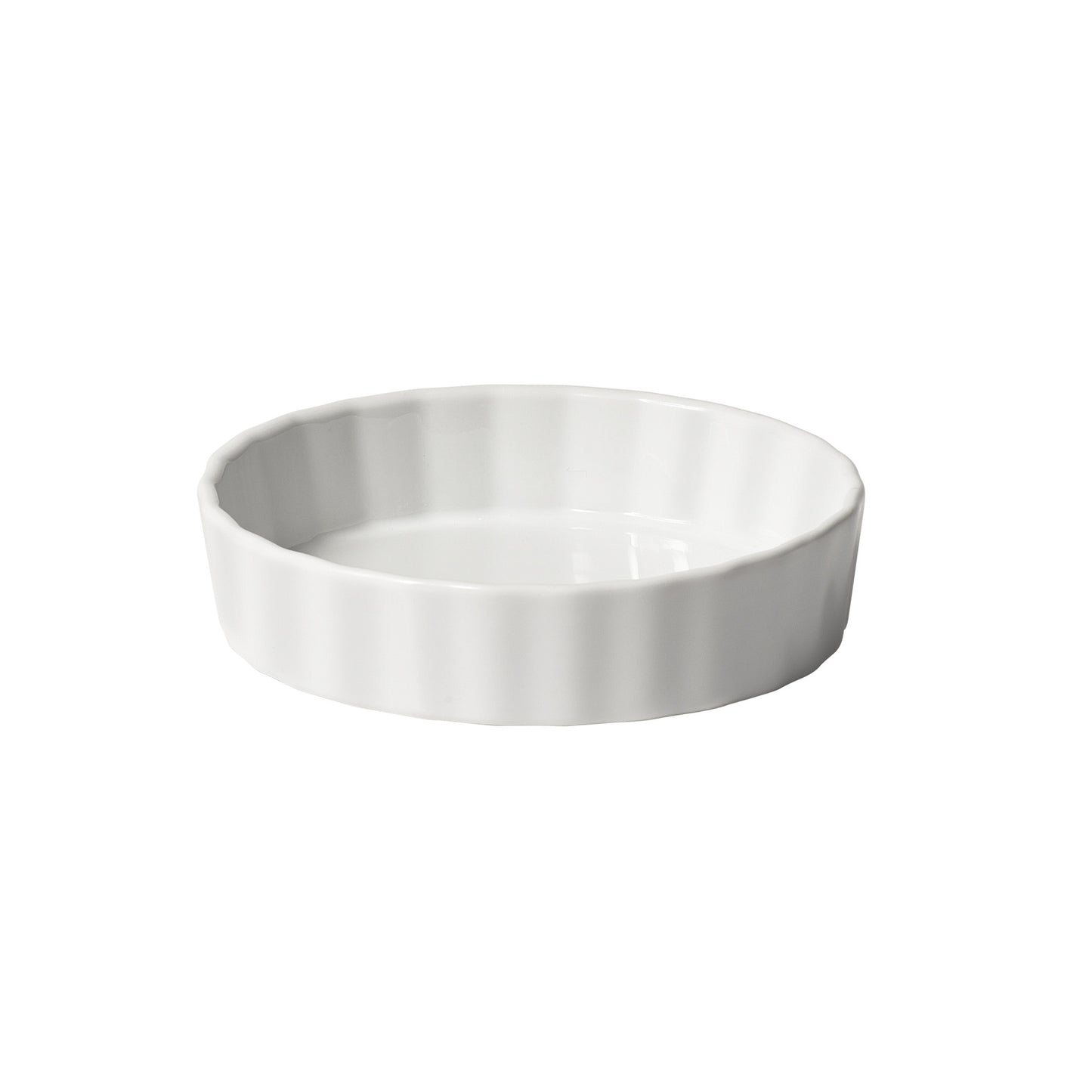 QBD-55 - Porcelain Fluted Quiche Baking Dish, 5-1/2 oz - White (24 Pieces/Case)