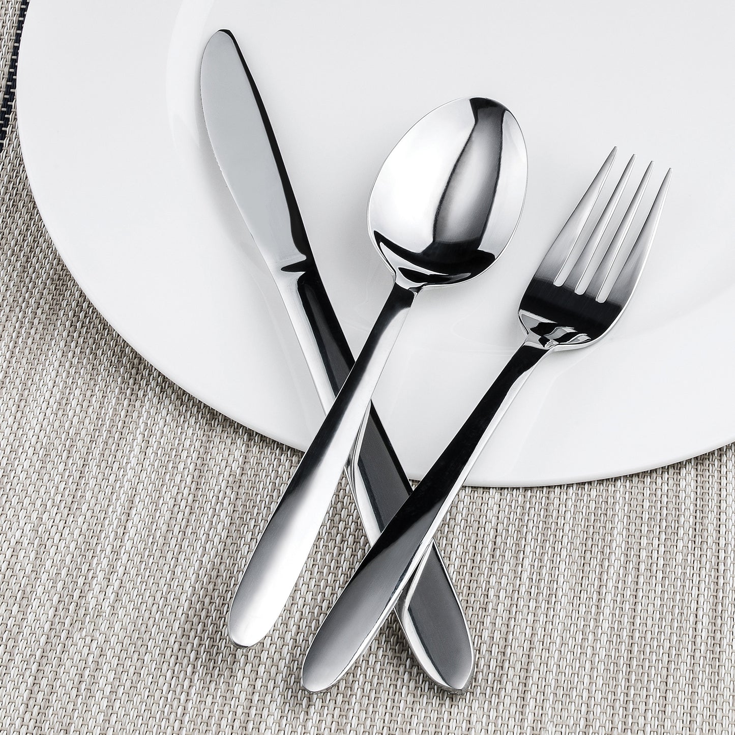 0019-05 - Flute Dinner Fork, 18/0 Heavyweight