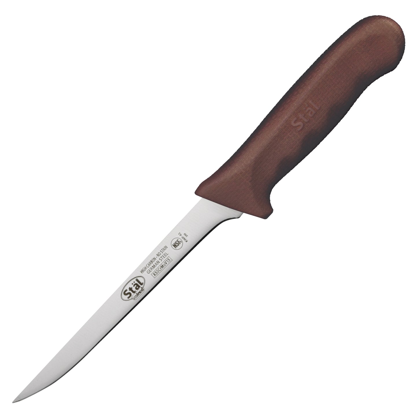 KWP-61N - Stäl 6" Boning Knife, Narrow - Brown