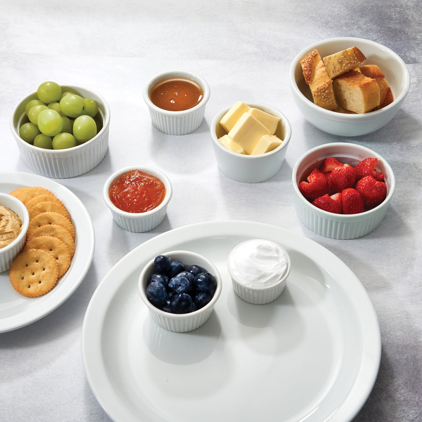 FRR-3 - Fluted Ramekin, 3 oz. White Porcelain, 48 Pieces/Case