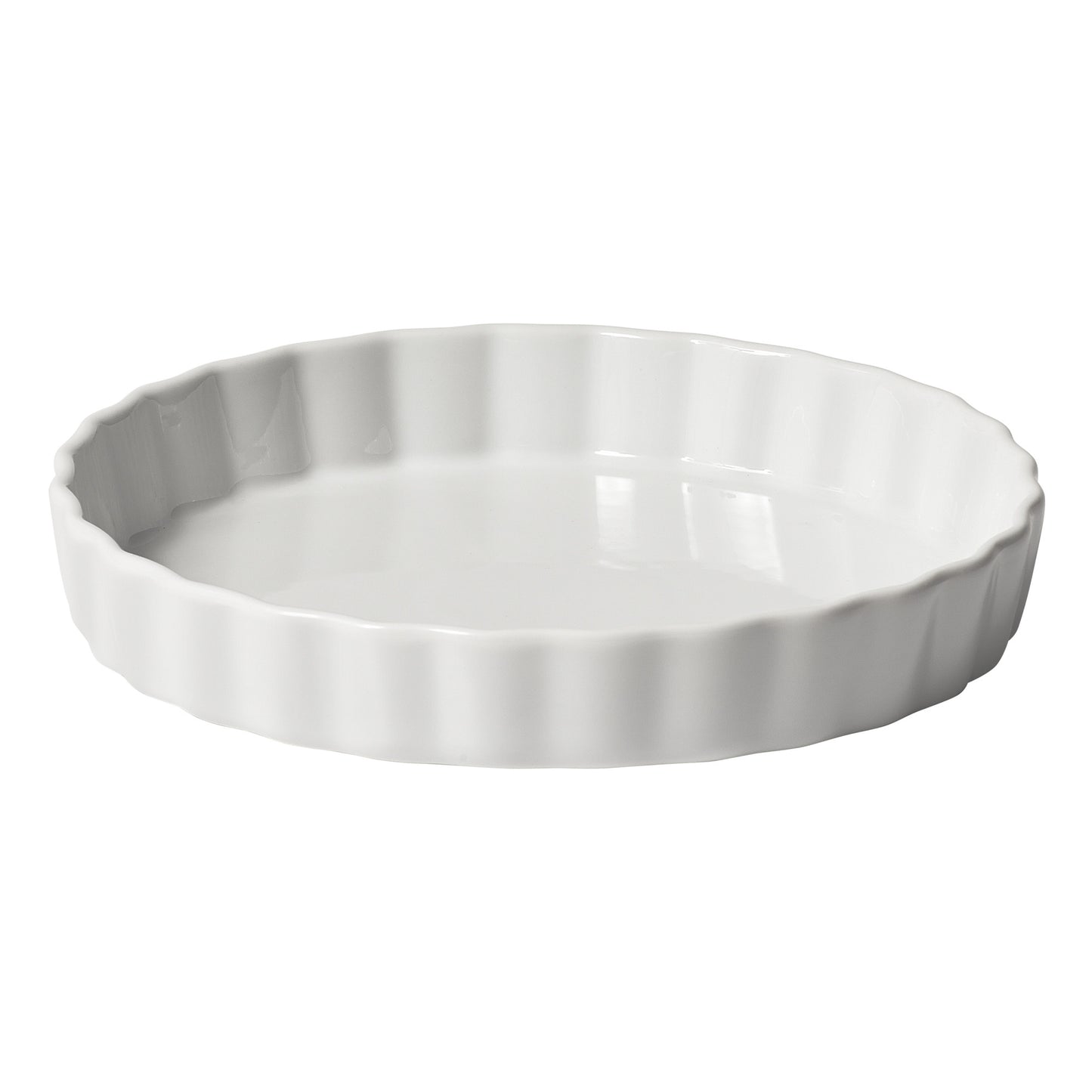 QBD-75 - Porcelain Fluted Quiche Baking Dish, 18 oz - White (24 Pieces/Case)