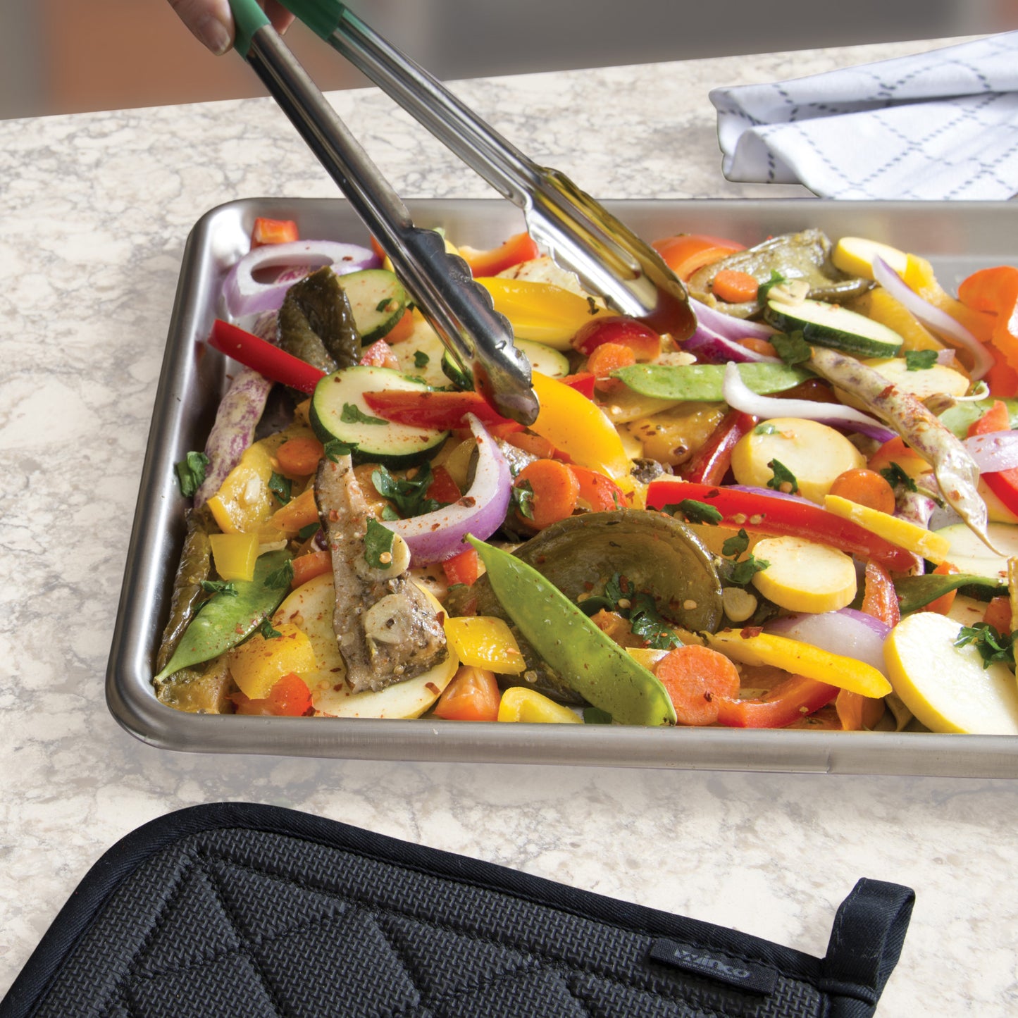 SXP-1826 - 18/8 Stainless Steel Sheet Pan, Open Bead - Full