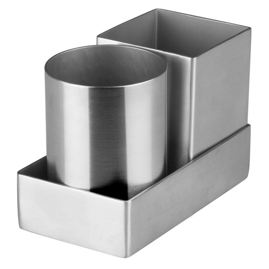 Round &amp; Square Sugar Packet Holder Set, Stainless Steel