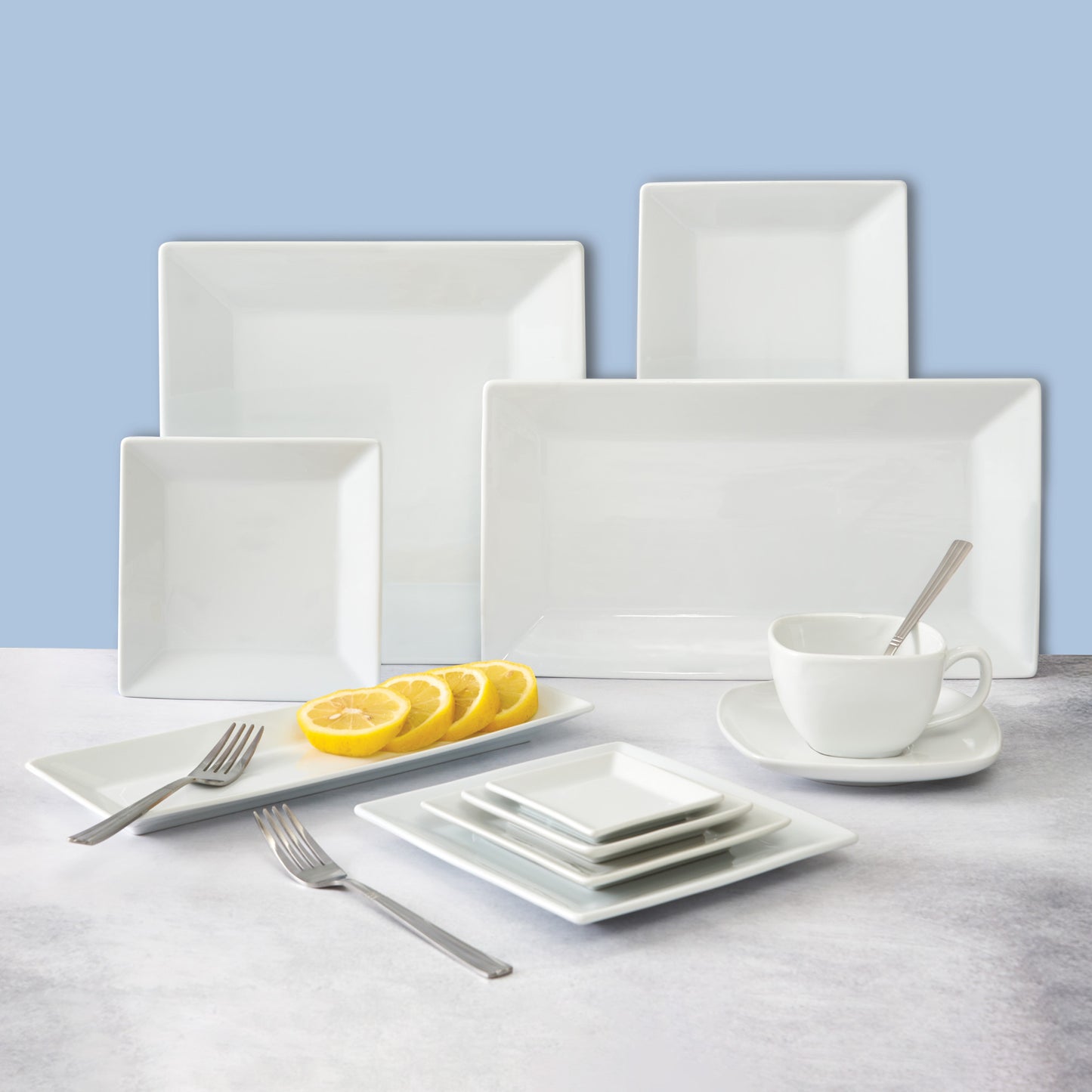 RPS-6 - Royalsquare Square Plate, 6", White Porcelain, 12 Pieces/Case