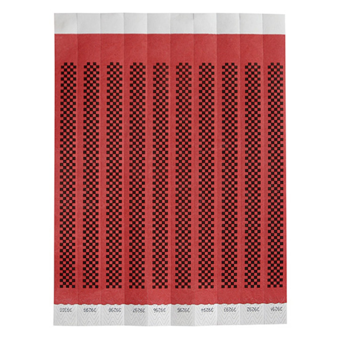 WB-CHECKER - Bar Maid Waterproof Tear-Free Wristbands - Checkerboard (Red/Black) (500 Pieces/Pack)