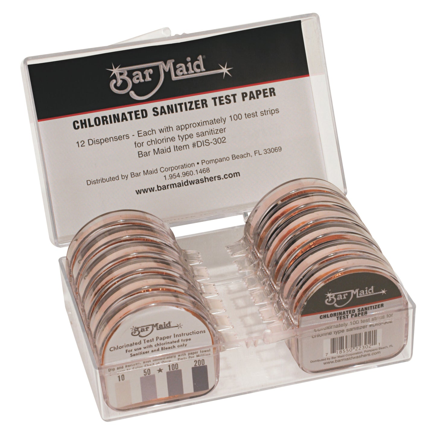 DIS-302 - Bar Maid Chlorine Strips in Dispenser