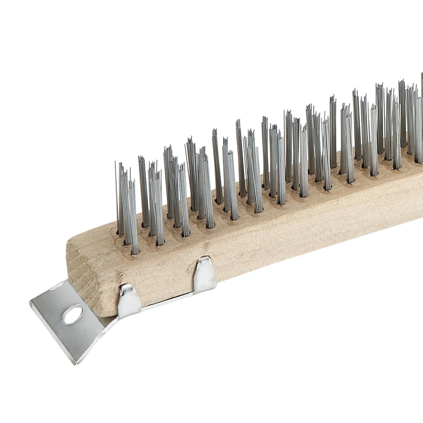 BR-319 - 14" Scratch Brush with Wire Bristles and Scraper