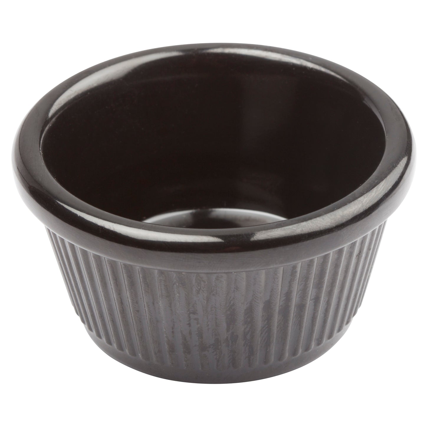 RFM-3K - Melamine Ramekin, Fluted - Black, 3 oz