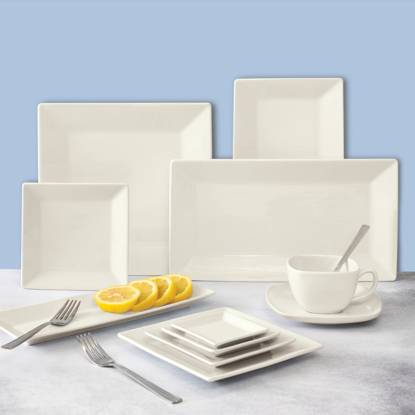 RPS-4-AW - Royalsquare Porcelain Square Plate, 4"L x 4"W x 1/2"H - American White (72 Pieces/Case)