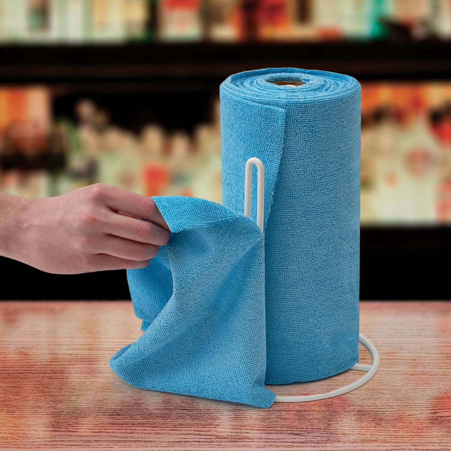 BTM-12B - Rolled Microfiber Towel, Blue