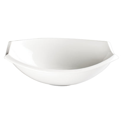 WDP006-205 - 11" Porcelain Oval Bowl, Creamy White, 12 pcs/case