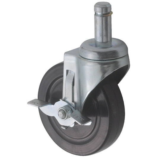 Caster with Brake for Wire Shelving