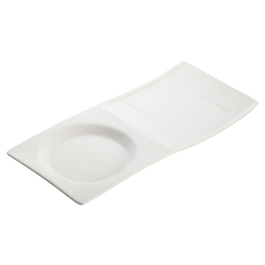 10-1/2" x 5" Porcelain Tray, Bright White, 24 pcs/case