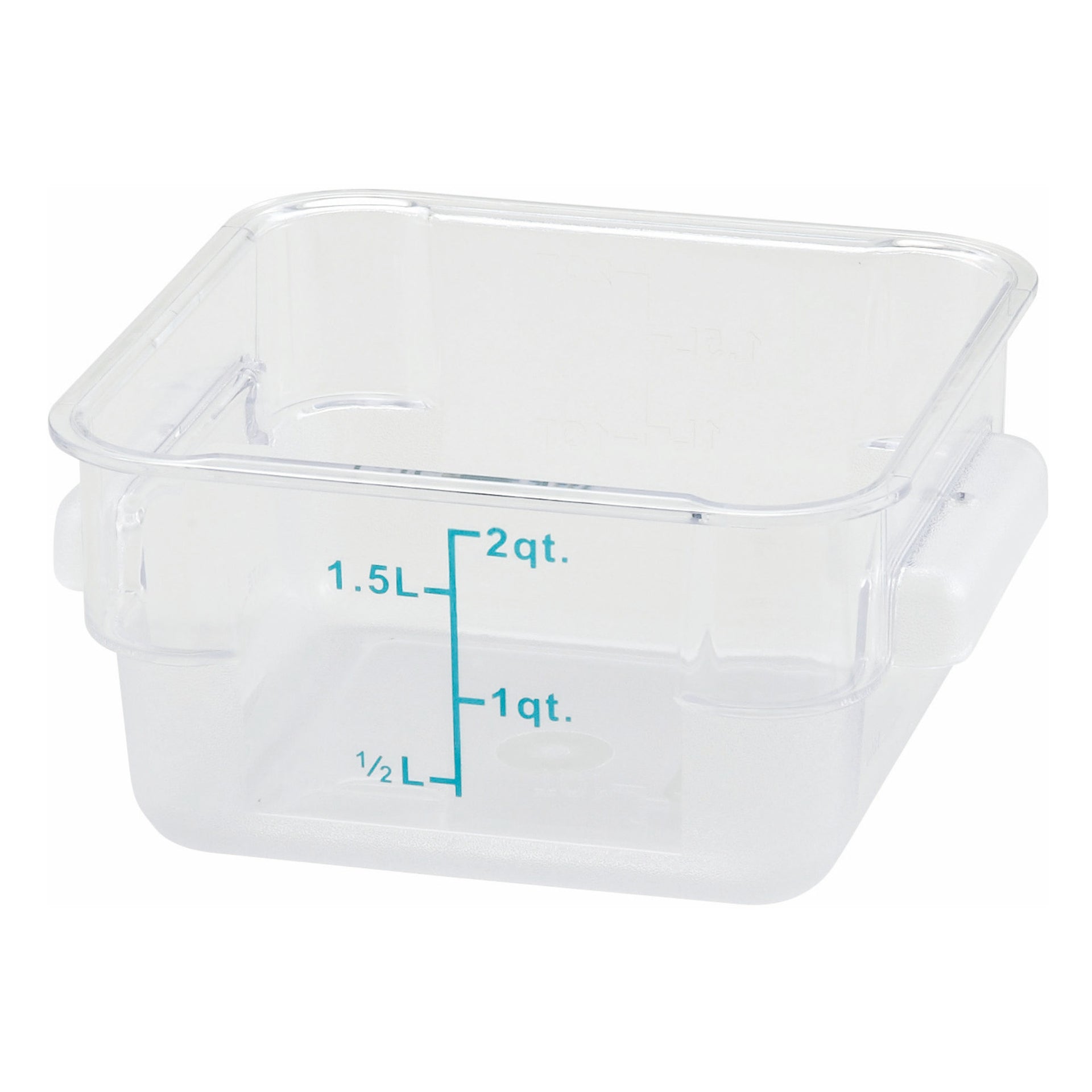 PCSC-2C - Square Storage Container, Clear Polycarbonate