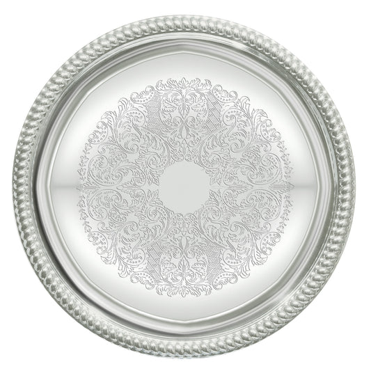 Chrome-Plated Serving Tray - Round, 14"