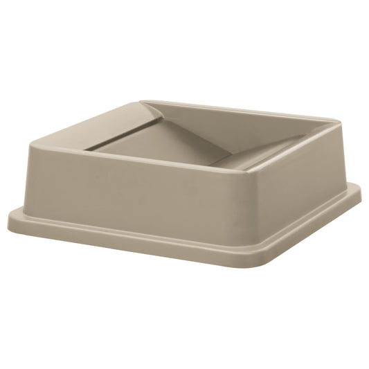 Tall Square Trash Can Lid, Swing - 23 Gallon, Beige