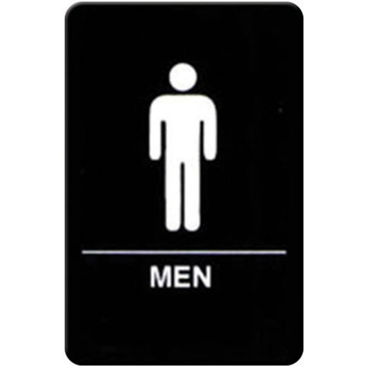 Information Signs with Braille, 6"W x 9"H - Men
