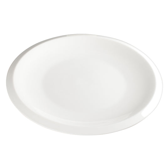 10-1/4"Dia. Porcelain Round Platter, Creamy White, 12 pcs/case