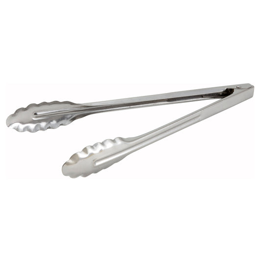 UT-12LT - Stainless Steel Utility Tongs, Medium Weight - 12"