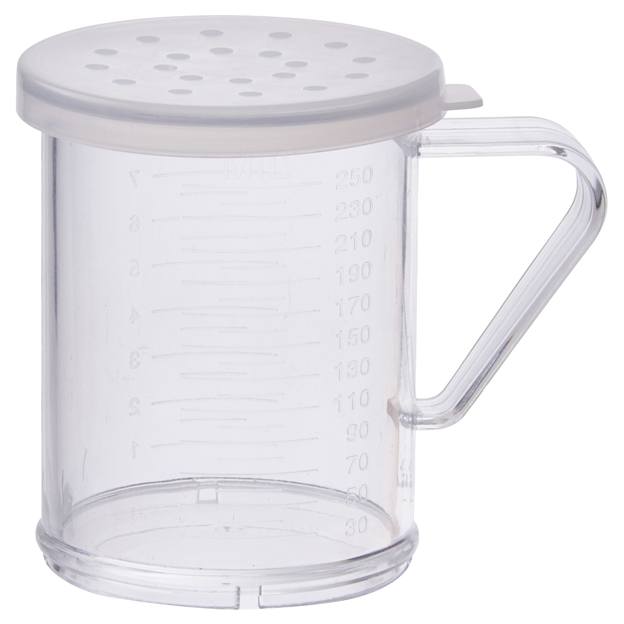 PDG-10CL - 10 oz Dredge with Clear Snap-on Lid - Large – Winco