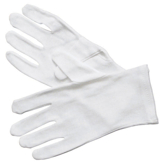 White Cotton Service Gloves - Large