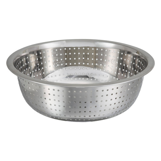 Chinese-Style 11" Dia Stainless Steel Colander with 2.5 mm Drain Holes