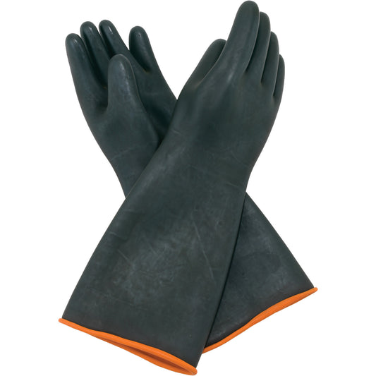 Heavy-Duty Natural Latex Gloves, 10-1/2" x 18-1/2"