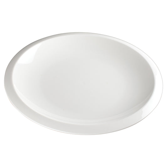 12-1/2"Dia. Porcelain Round Platter, Creamy White, 12 pcs/case