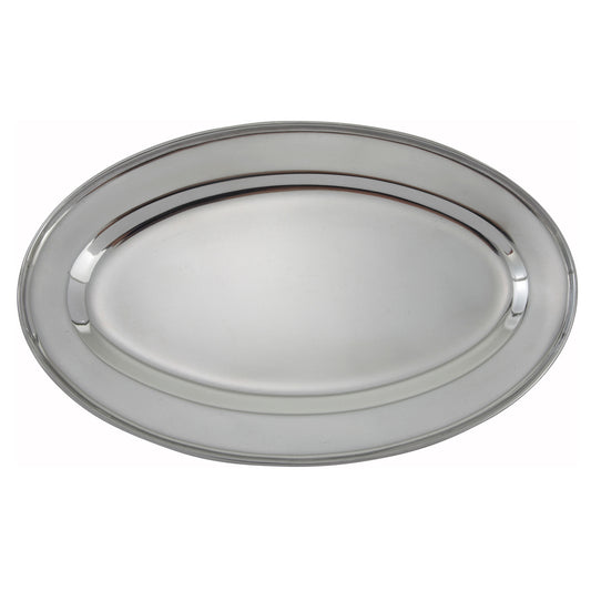 Oval Platter, Stainless Steel - 14"