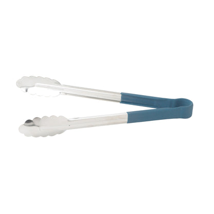 UTPH-12B - Heat Resistant Heavy-Duty Utility Tongs with Polypropylene Handle - 12", Blue