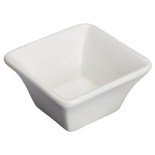 2-1/2" Porcelain Square Mini Bowl, Bright White, 36 pcs/case