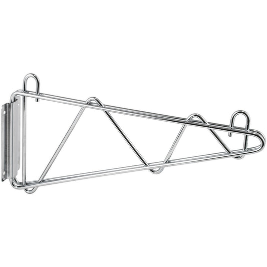 Shelving Wall Mount Brackets, Chrome-Plated, 1 Pair - 18"