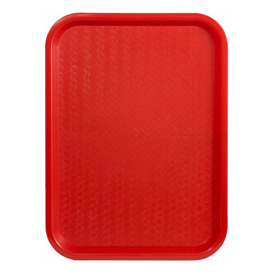 High Quality Plastic Cafeteria Tray - 10" x 14", Red