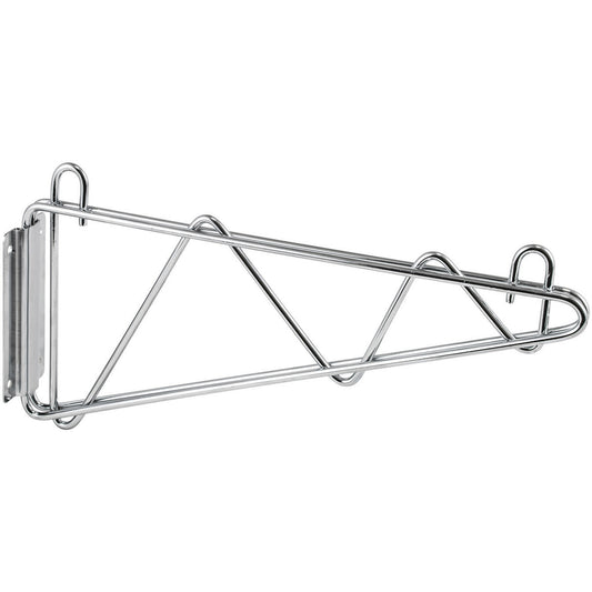Shelving Wall Mount Brackets, Chrome-Plated, 1 Pair - 24"