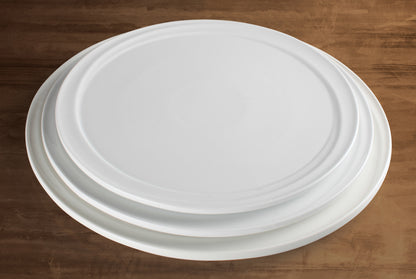 Mazarri 12" Dia Porcelain Round Plate - Bright White (12 pieces/case)