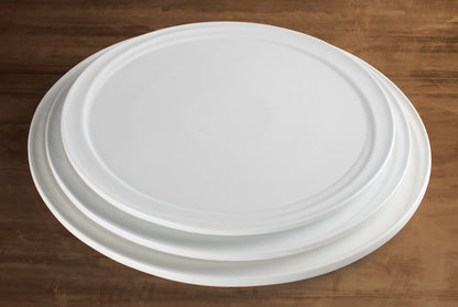 WDP007-103 - Mazarri 12" Dia Porcelain Round Plate - Bright White (12 pieces/case)