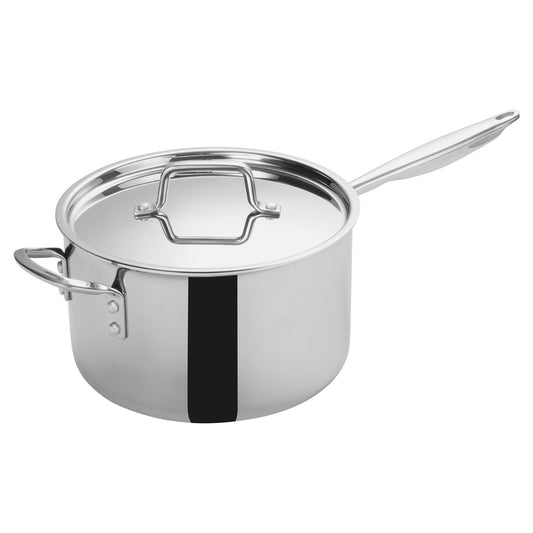 Tri-Gen Tri-Ply Stainless Steel Sauce Pan with Cover - 7 Quart