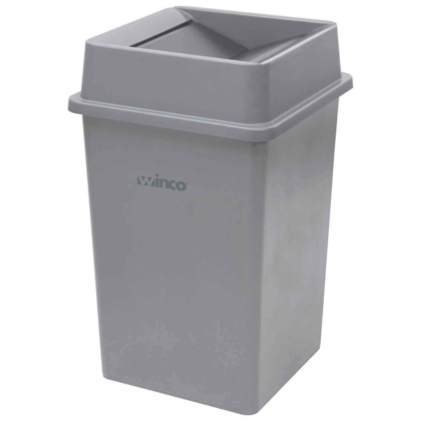 PTCSL-35G - Tall Square Trash Can Lid, Swing - 35 Gallon, Gray