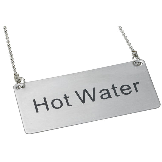 Chain Sign, Stainless Steel - Hot Water