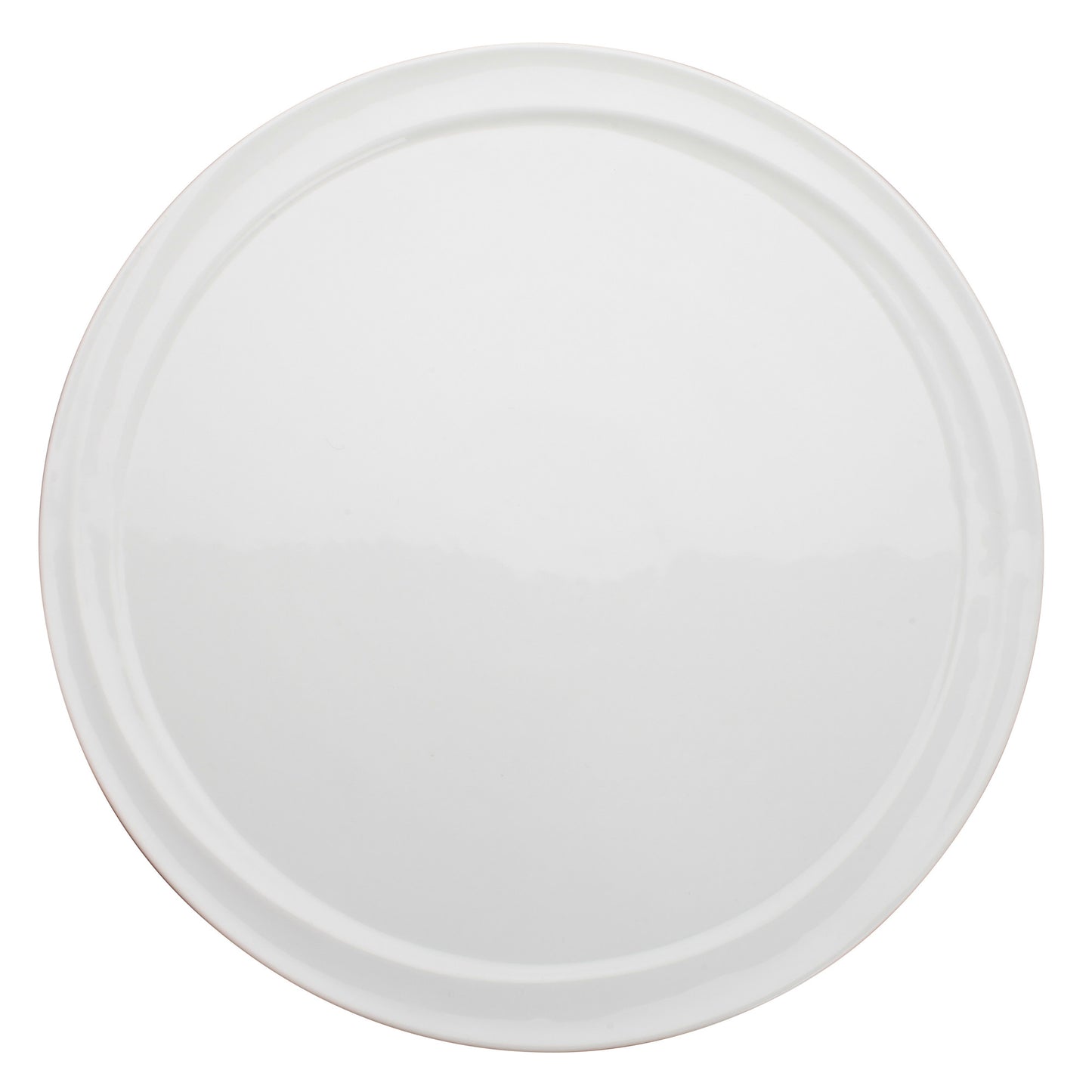 10"Dia. Porcelain Round Platter, Bright White, 12 pcs/case