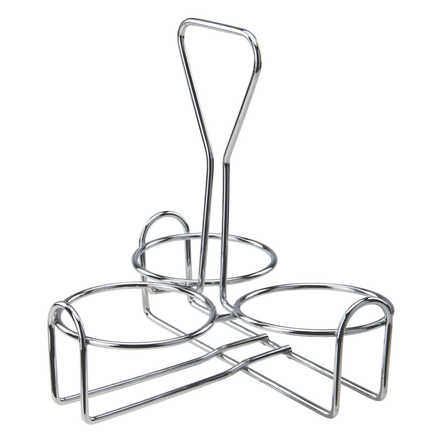WH-4 - Chrome Plated 3-Ring Condiment Jar Rack