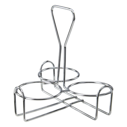 WH-4 - Chrome Plated 3-Ring Condiment Jar Rack