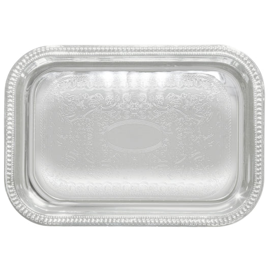 Chrome-Plated Serving Tray - Rectangular, 20 x 14