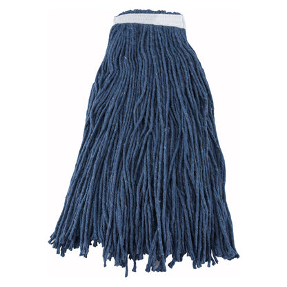 MOP-32C - Economy Cotton-Poly Blend Cut-End Wet Mop Head - Blue - 32oz/800g