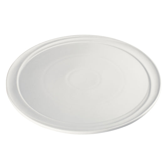 Mazarri 11" Dia Porcelain Round Plate - Bright White (12 pieces/case)