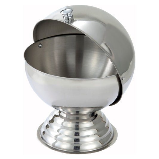Roll-Top Sugar Bowl, 20oz, Stainless Steel