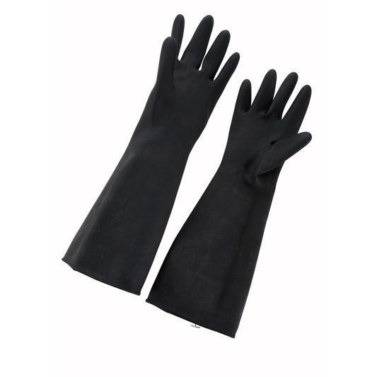 Natural Latex Gloves - Large, Black