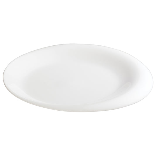 10"Dia. Porcelain Round Plate, Creamy White, 24 pcs/case