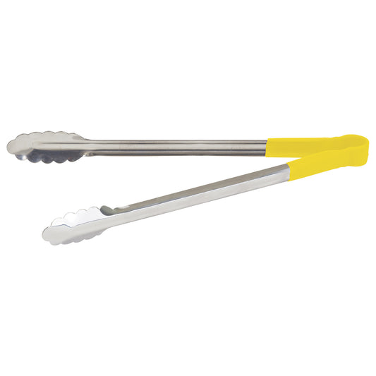 UTPH-16Y - Heat Resistant Heavy-Duty Utility Tongs with Polypropylene Handle - 16", Yellow